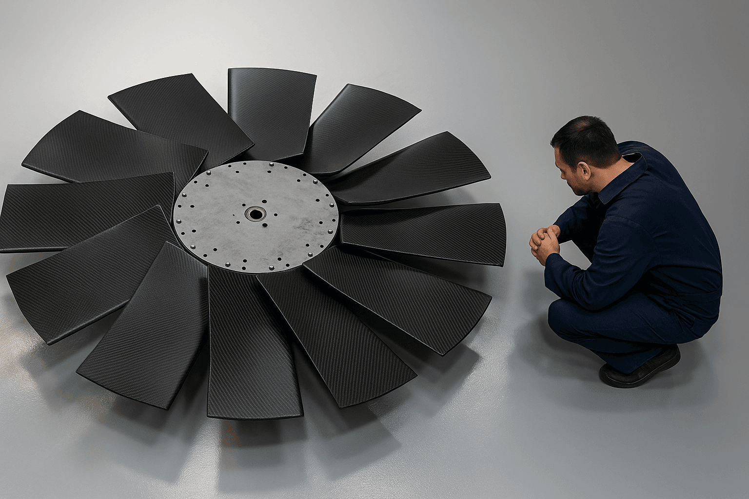 Carbon Fiber Mine Fans Manufacturer - Advanced Composite Blade Mining Ventilation Technology Advanced carbon fiber blade mining ventilation fans manufacturer showing lightweight composite fan technology for underground mine safety and energy efficiency